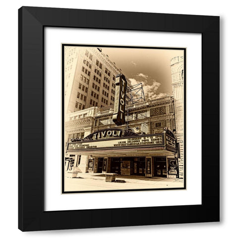Scenic City 129 Black Modern Wood Framed Art Print with Double Matting by Lee, Rachel