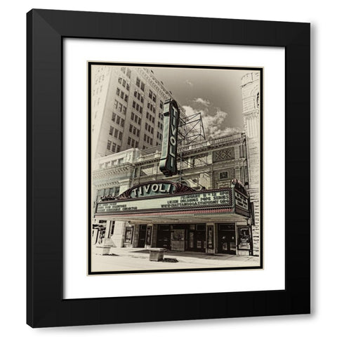 Scenic City 130 Black Modern Wood Framed Art Print with Double Matting by Lee, Rachel