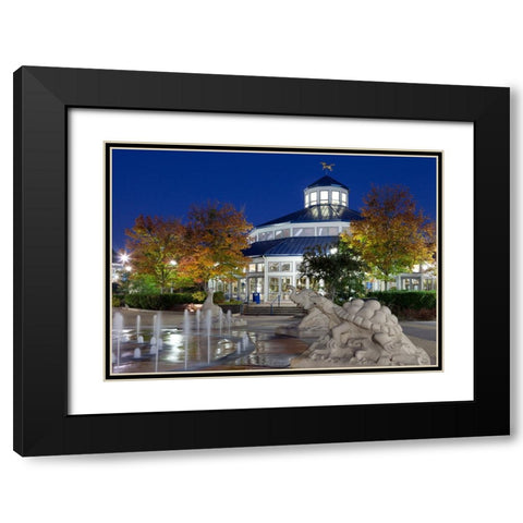 Scenic City 131 Black Modern Wood Framed Art Print with Double Matting by Lee, Rachel