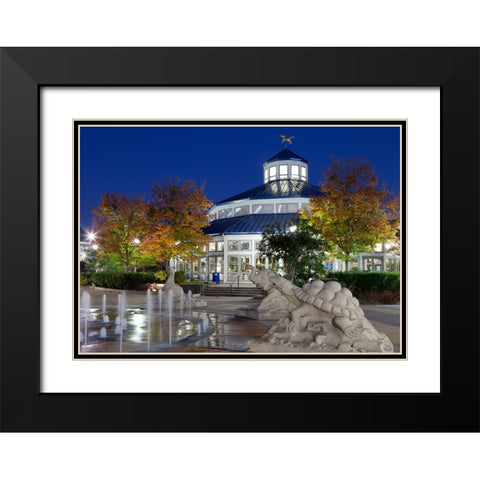 Scenic City 131 Black Modern Wood Framed Art Print with Double Matting by Lee, Rachel