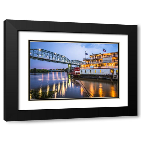 Scenic City 133 Black Modern Wood Framed Art Print with Double Matting by Lee, Rachel