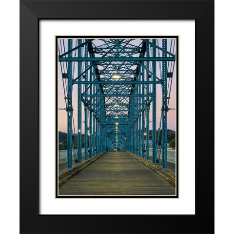 Scenic City 135 Black Modern Wood Framed Art Print with Double Matting by Lee, Rachel
