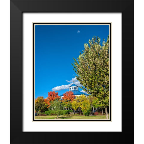 Scenic City 18 Black Modern Wood Framed Art Print with Double Matting by Lee, Rachel