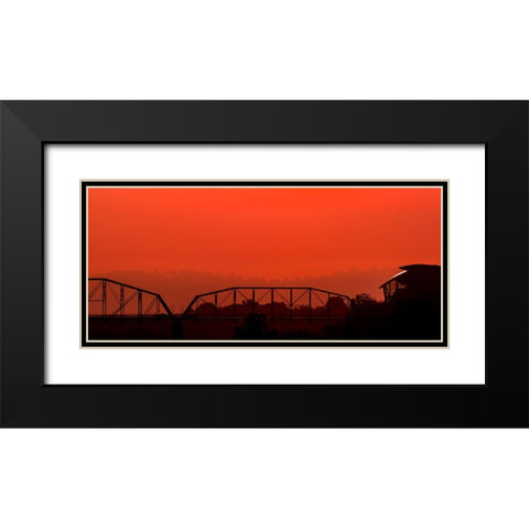 Scenic City 2 Black Modern Wood Framed Art Print with Double Matting by Lee, Rachel