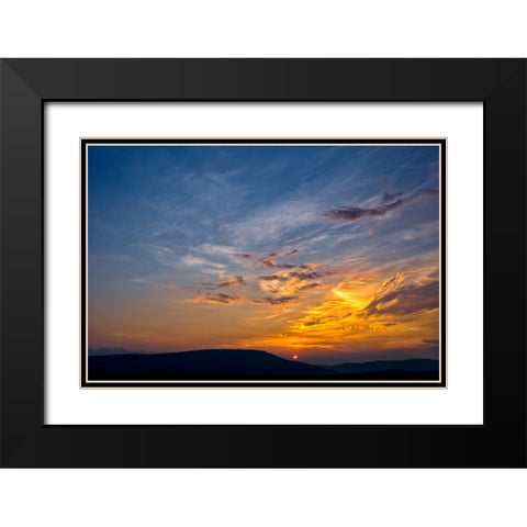 Scenic City 25 Black Modern Wood Framed Art Print with Double Matting by Lee, Rachel