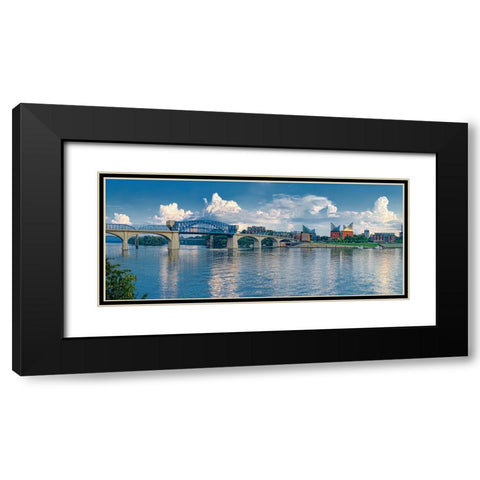 Scenic City 27 Black Modern Wood Framed Art Print with Double Matting by Lee, Rachel