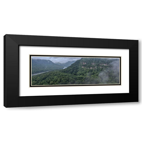 Scenic City 39 Black Modern Wood Framed Art Print with Double Matting by Lee, Rachel