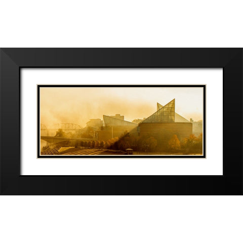 Scenic City 4 Black Modern Wood Framed Art Print with Double Matting by Lee, Rachel