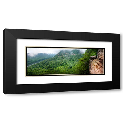 Scenic City 40 Black Modern Wood Framed Art Print with Double Matting by Lee, Rachel