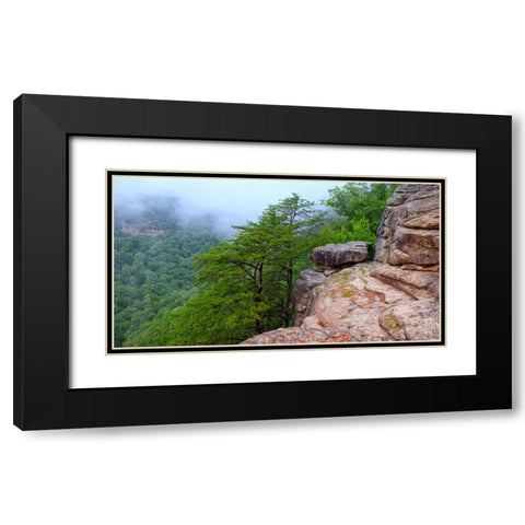 Scenic City 41 Black Modern Wood Framed Art Print with Double Matting by Lee, Rachel