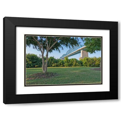 Scenic City 46 Black Modern Wood Framed Art Print with Double Matting by Lee, Rachel