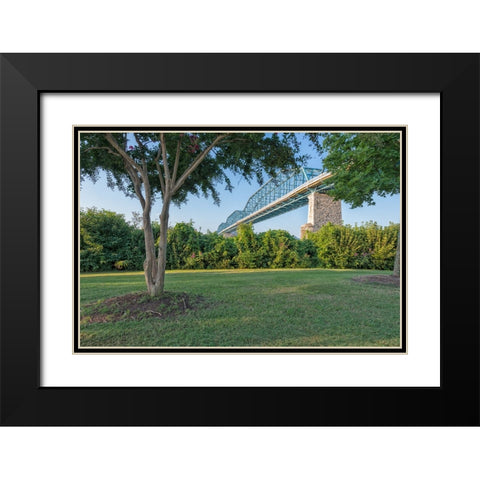 Scenic City 46 Black Modern Wood Framed Art Print with Double Matting by Lee, Rachel