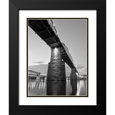 Scenic City 47 Black Modern Wood Framed Art Print with Double Matting by Lee, Rachel