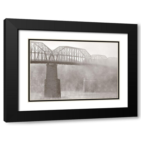Scenic City 58 Black Modern Wood Framed Art Print with Double Matting by Lee, Rachel