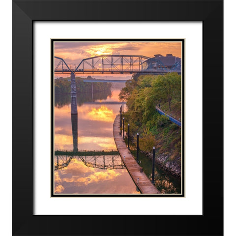 Scenic City 6 Black Modern Wood Framed Art Print with Double Matting by Lee, Rachel