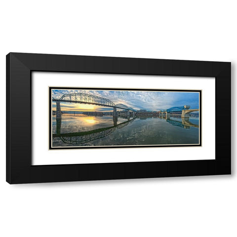 Scenic City 66 Black Modern Wood Framed Art Print with Double Matting by Lee, Rachel