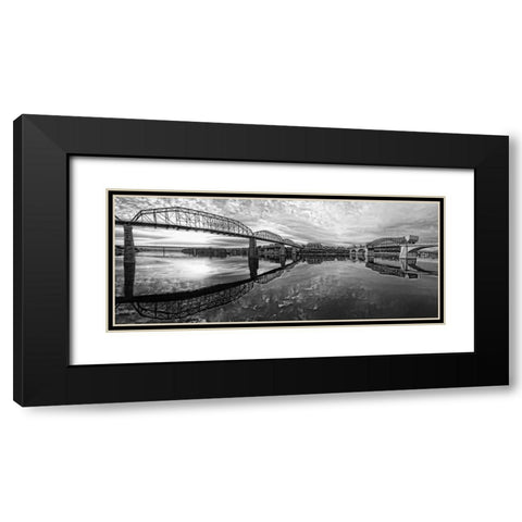 Scenic City 68 Black Modern Wood Framed Art Print with Double Matting by Lee, Rachel