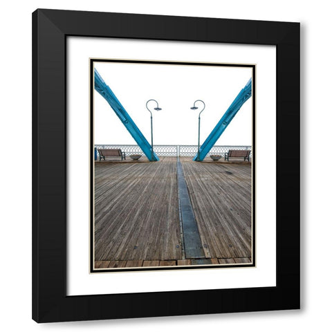 Scenic City 80 Black Modern Wood Framed Art Print with Double Matting by Lee, Rachel