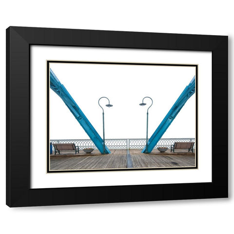 Scenic City 80 Horizontal Black Modern Wood Framed Art Print with Double Matting by Lee, Rachel