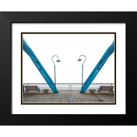 Scenic City 80 Horizontal Black Modern Wood Framed Art Print with Double Matting by Lee, Rachel