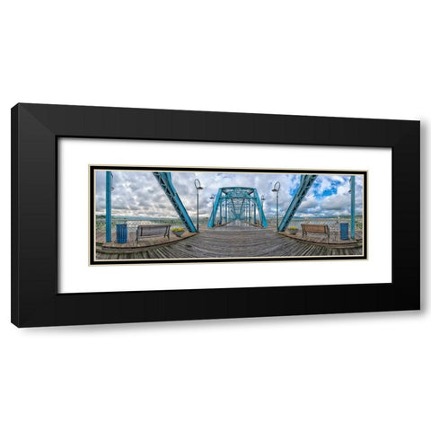 Scenic City 97 Black Modern Wood Framed Art Print with Double Matting by Lee, Rachel
