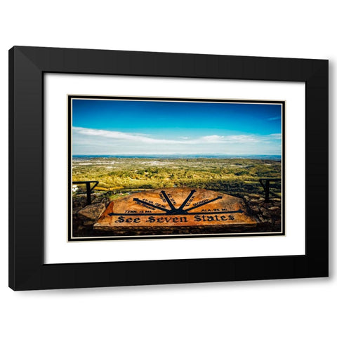 See Seven States Black Modern Wood Framed Art Print with Double Matting by Lee, Rachel