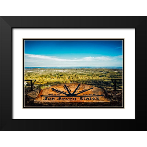 See Seven States Black Modern Wood Framed Art Print with Double Matting by Lee, Rachel