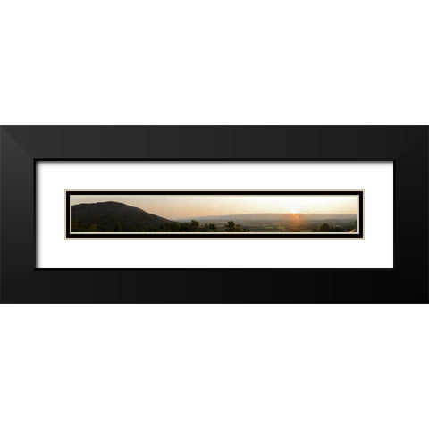 Sequatchie Valley Super Long Pano Black Modern Wood Framed Art Print with Double Matting by Lee, Rachel