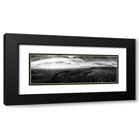 Signal Mountain Above Black Modern Wood Framed Art Print with Double Matting by Lee, Rachel