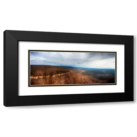 Signal Mountain Above 3 Black Modern Wood Framed Art Print with Double Matting by Lee, Rachel