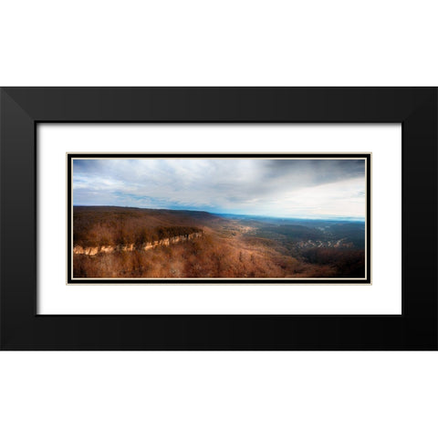 Signal Mountain Above 3 Black Modern Wood Framed Art Print with Double Matting by Lee, Rachel