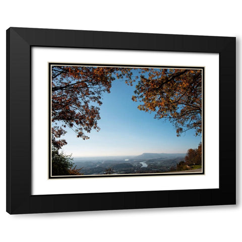Signal View Fall Black Modern Wood Framed Art Print with Double Matting by Lee, Rachel