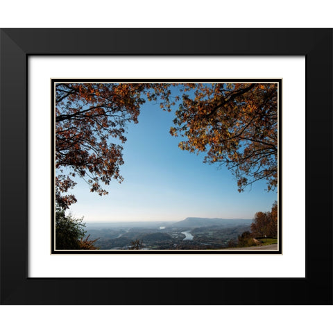 Signal View Fall Black Modern Wood Framed Art Print with Double Matting by Lee, Rachel