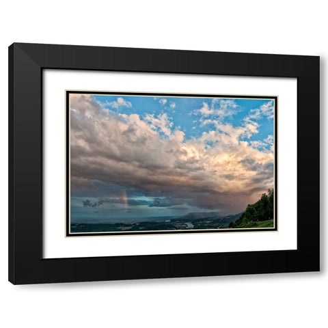 Silver Lining Black Modern Wood Framed Art Print with Double Matting by Lee, Rachel