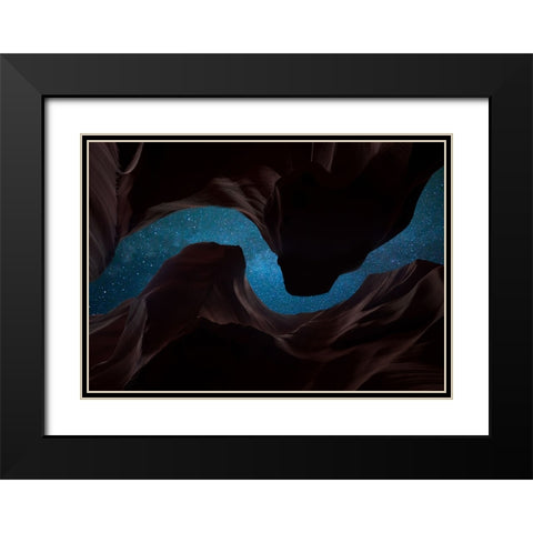 Sky 7 Black Modern Wood Framed Art Print with Double Matting by Lee, Rachel