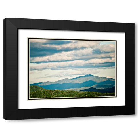 Smokey Shadows Black Modern Wood Framed Art Print with Double Matting by Lee, Rachel