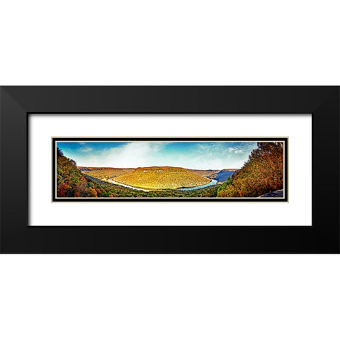 Snoopers Rock Pano Black Modern Wood Framed Art Print with Double Matting by Lee, Rachel