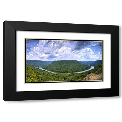 Snoopers Rock Summer Black Modern Wood Framed Art Print with Double Matting by Lee, Rachel