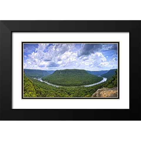 Snoopers Rock Summer Black Modern Wood Framed Art Print with Double Matting by Lee, Rachel