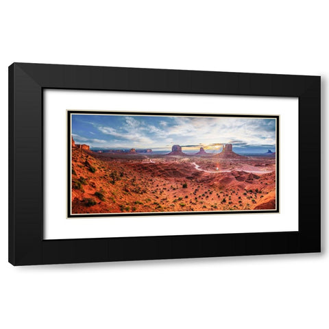 Southwest 3 Black Modern Wood Framed Art Print with Double Matting by Lee, Rachel