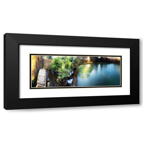 St Elmo Mill Pond Black Modern Wood Framed Art Print with Double Matting by Lee, Rachel