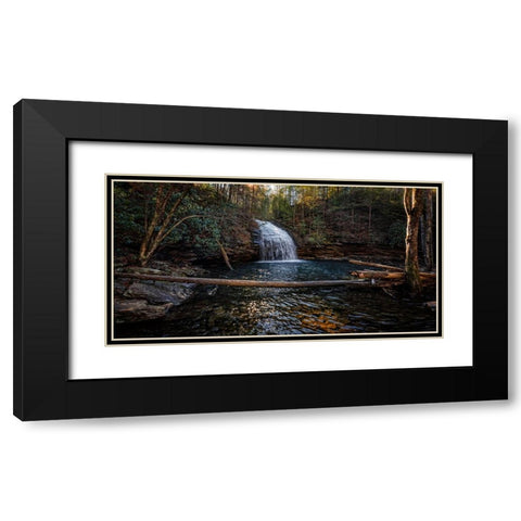 Stinging Fork Falls Pano Black Modern Wood Framed Art Print with Double Matting by Lee, Rachel
