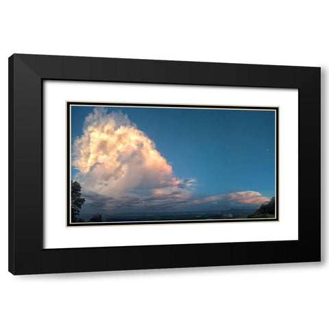 Storm Over Chattanooga Black Modern Wood Framed Art Print with Double Matting by Lee, Rachel