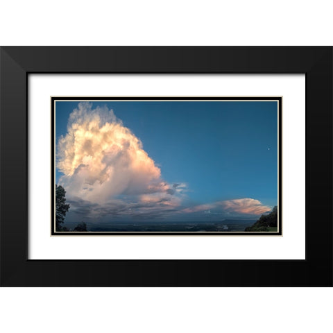 Storm Over Chattanooga Black Modern Wood Framed Art Print with Double Matting by Lee, Rachel
