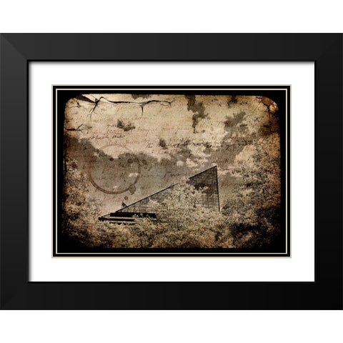 The Roof BW Textured Black Modern Wood Framed Art Print with Double Matting by Lee, Rachel