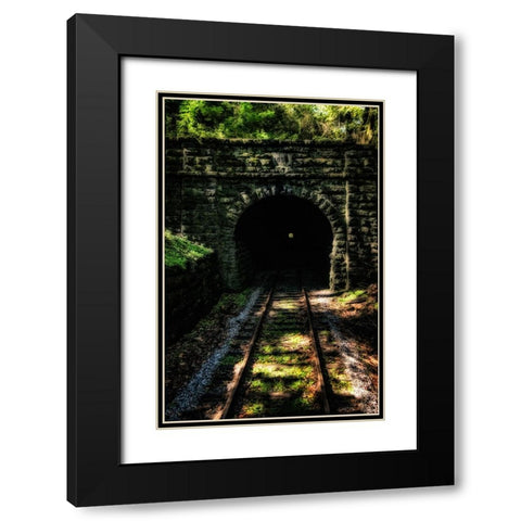 Train Enter Tunnel 4 Black Modern Wood Framed Art Print with Double Matting by Lee, Rachel