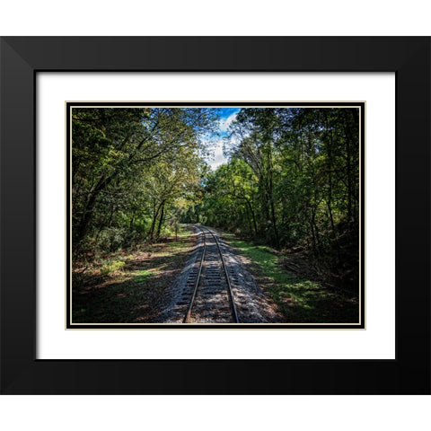 Train Track 7 Black Modern Wood Framed Art Print with Double Matting by Lee, Rachel