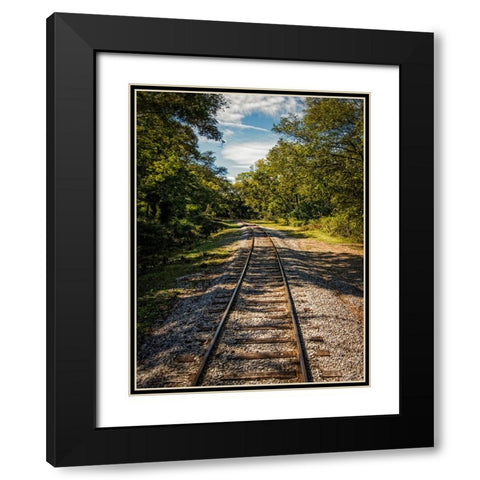 Train Track 8 Black Modern Wood Framed Art Print with Double Matting by Lee, Rachel