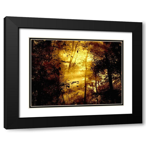 Trees 34 Black Modern Wood Framed Art Print with Double Matting by Lee, Rachel
