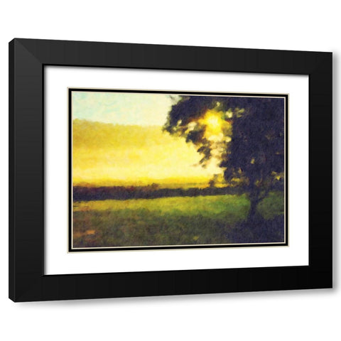 Trees 38 Black Modern Wood Framed Art Print with Double Matting by Lee, Rachel